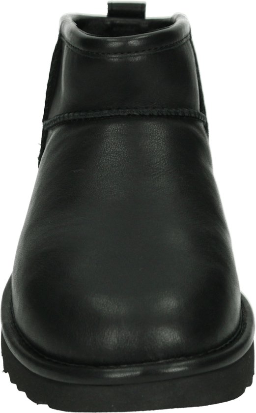 UGG CLASSIC ULTRA MINI LEATHER W - Volwassenen Gevoerde laarzen - Kleur:  Zwart - Maat: 38 | bol.com