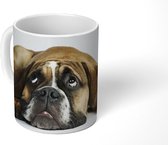 Mok - Koffiemok - Hond - Huisdieren - Wit - Mokken - 350 ML - Beker - Koffiemokken - Theemok