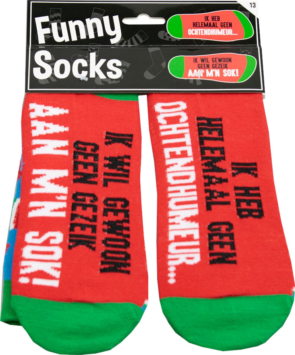 Paperdreams - Sokken - Funny socks - Ik heb helemaal geen ochtendhumeur