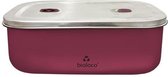 Lunch box bioloco inox 20cm x Berry x 7cm - Rouge Baie/Fuchsia
