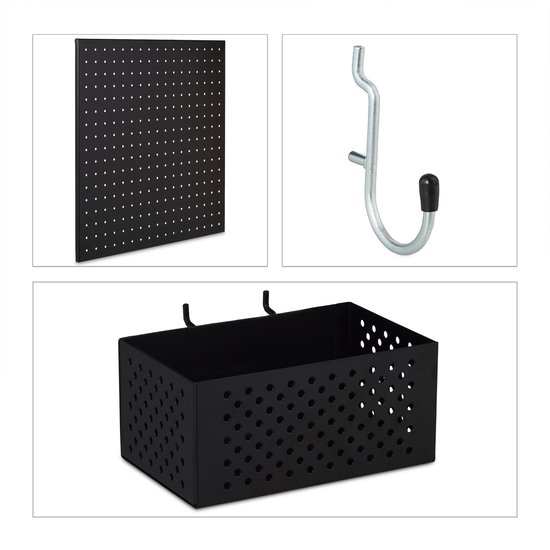 MondiDeal - Porte-outils - Panneau 3 pièces - Accessoires de suspension  inclus 