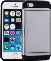 Mobiq - Hybrid Card Case iPhone SE (2022 / 2020)/8/7 - grijs