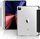 Mobiq - Coque arrière transparente à trois volets iPad Pro 11 pouces (2021/2020/2018) | Noir, transparent