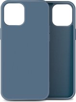 iPhone 12 Mini Hoesje Siliconen - Soft Touch Telefoonhoesje - iPhone 12 Mini Silicone Case met zachte voering - Mobiq Liquid Silicone Case Hoesje iPhone 12 Mini navy