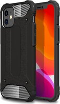 Mobiq Rugged Armor Case iPhone 12 Mini | Stevige back cover | TPU en Polycarbonaat | Stoer ontwerp | Schokbestendig hoesje Apple iPhone 12 Mini (5.4 inch)