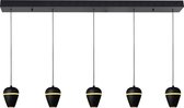 Highlight hanglamp Kobe 5L balk 110 cm - zwart