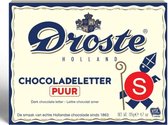 Droste Chocoladeletter Puur - Letter S - 8 x 135 gram