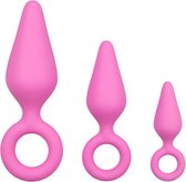 Roze buttplugs met trekring - setje - Sextoys - Anaal Toys - Dildo - Buttpluggen