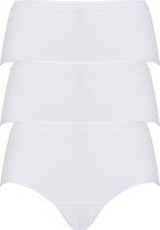 ten Cate Basic women midi (3-pack) - dames slips middelhoge taille - wit -  Maat: L