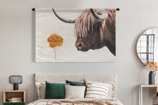 Tapisserie - Tapisserie - Highlander écossais - Bloem - Oranje - 180x120 cm - Tapisserie