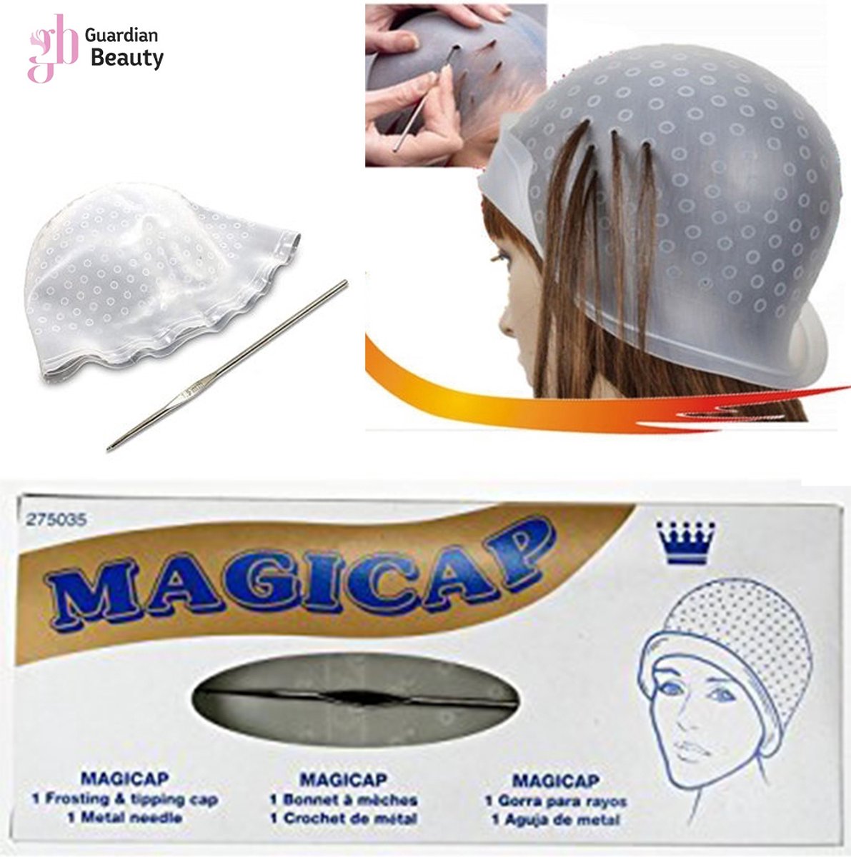 Magic Bonnet à Mèches en Silicone avec Crochet Accessoire