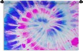 Wandkleed - Wanddoek - Zomer - Tie dye - Blauw - 150x100 cm - Wandtapijt