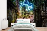 Behang - Fotobehang Ta Prohm tempel in Angkor Wat - Breedte 360 cm x hoogte 240 cm