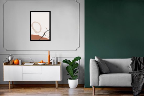 Poster in lijst - Fotolijst 40x60 cm - Posters - Zomer - Zwart - Grijs - Posterlijst zwart - Decoratie - Wanddecoratie woonkamer - Muurdecoratie slaapkamer