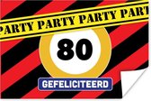 Poster Fête - Anniversaire - 80 ans - 90x60 cm