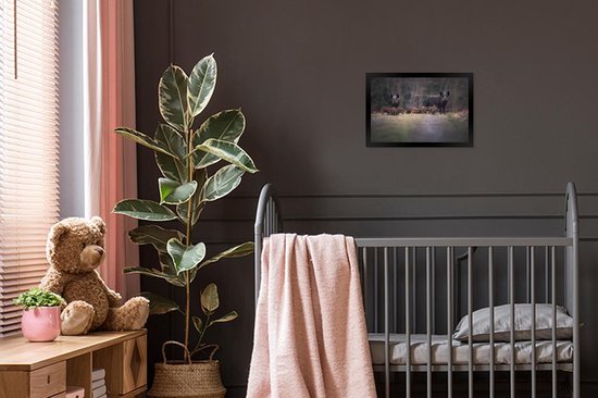 Affiche avec cadre Animal - Sanglier - Forêt - 30x20 cm