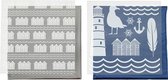 Deco folie en transfervel blauw/zilver vuurtoren