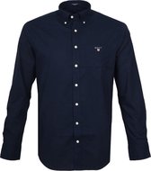 Gant Casual Overhemd Broadcloth Marine - maat M