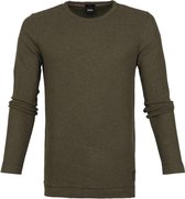 Hugo Boss T-shirt Longsleeve Tempest Donkergroen - maat XL