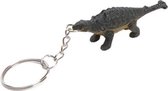 sleutelhanger dino ankylosaurus 6 cm grijs