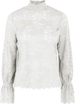 Pieces T-shirt Pcemily Ls Lace Top 17117616 Cloud Dancer Dames Maat - XL