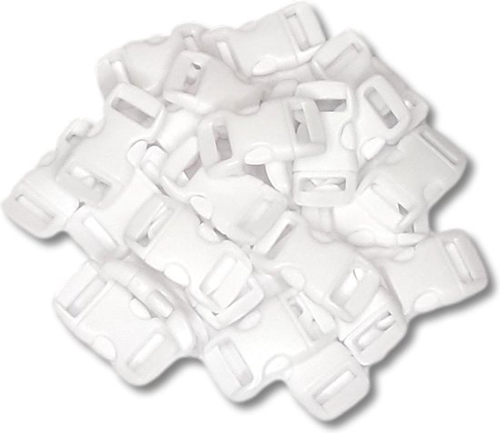 Ilènne - Paracord sluiting - Wit - plastic - 25 stuks - voor armband |  bol.com