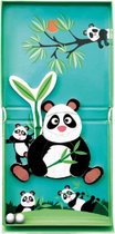 magneetspel 2-in-1 Panda 15,5 cm staal groen 15-delig