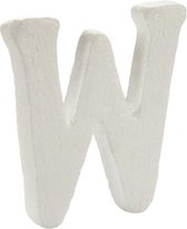 Pincello Decoratieletter W 12,5 X 2 X 15 Cm Polystyreen Wit