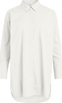 VILA VIPANDA L/S LONG SHIRT Snow White Dames Blouse - Maat 36