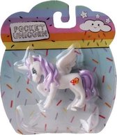 eenhoorn Pocket Unicorn meisjes wit/slotje