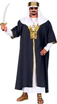 Widmann - 1001 Nacht & Arabisch & Midden-Oosten Kostuum - Sultan Suleiman Oliekan Kostuum - Zwart, Wit / Beige - XL - Carnavalskleding - Verkleedkleding