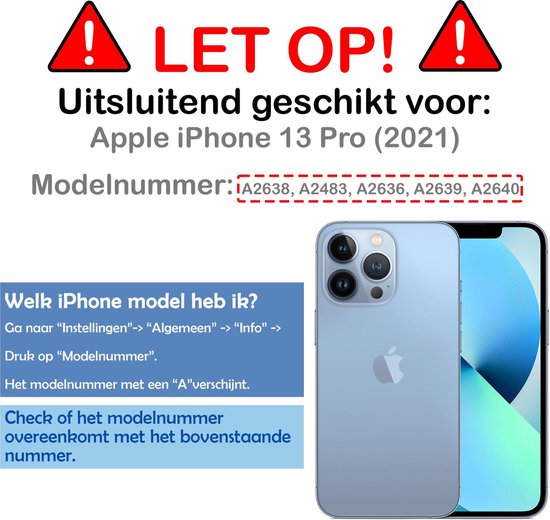 ATTENTION ! Convient exclusivement à l'Apple iPhone 13 Pro (2021). Numéros de modèle A2638, A2483, A2636, A2639, A2640.
