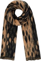 Sjaal met dierenprint | Bruin - Zwart