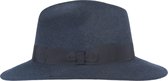 Hatland - Wollen hoed voor dames - Ylse - Donkerblauw - maat L (59CM)