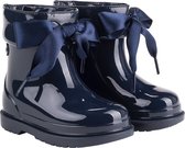 Igor - Regenlaarzen voor meisjes - Bimbi Lazo hoogglans met strik - Marineblauw - maat 25EU