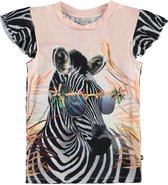 Molo - UV-zwemshirt met korte flutter mouwen voor kinderen - Neona - AOP - Zebra Fun - maat 134-140cm