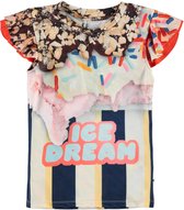 Molo - UV-zwemshirt met korte flutter mouwen voor kinderen - Neona - AOP - Ice Dream - maat 92-98cm