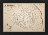 Houten stadskaart van Someren