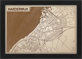 Decoratief Beeld - Houten Van Harderwijk - Hout - Bekroned - Bruin - 21 X 30 Cm