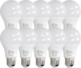 ECD Germany 10er Pack E27 LED lamp 12W - vervangt 75W gloeilamp - warm wit 3000K - 800 lumen - kijkhoek 270° - 220-240V - EEK A+ - gloeilamp spaarlamp