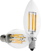 4 x LED-lamp kaarsengloeidraad E14 6W warm wit