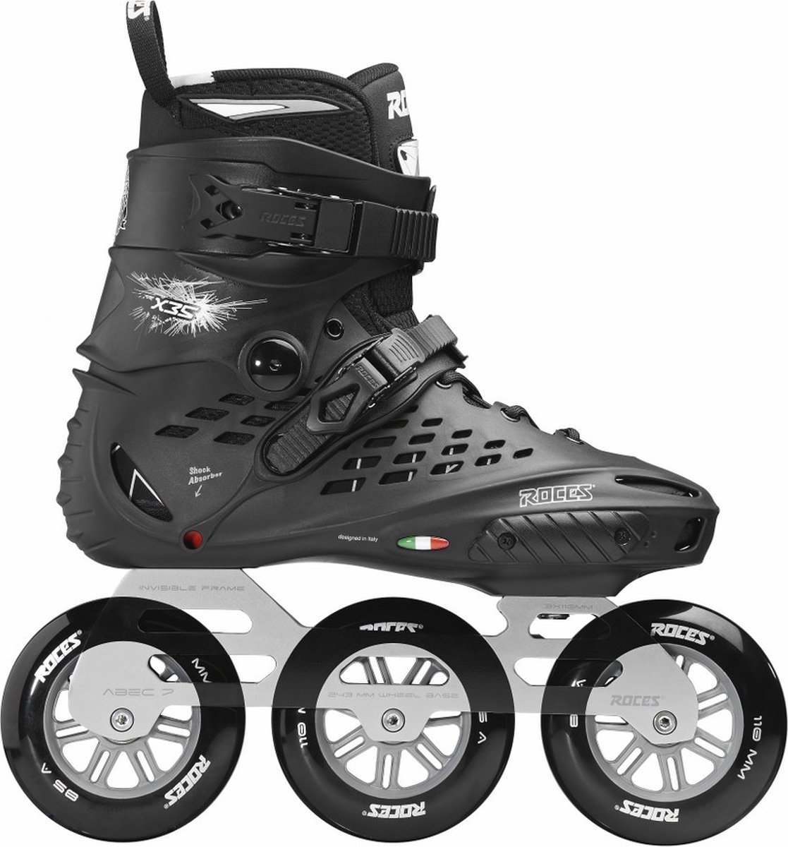 Roces X35 Tif 3×110 Inline Skates 47 Zwart