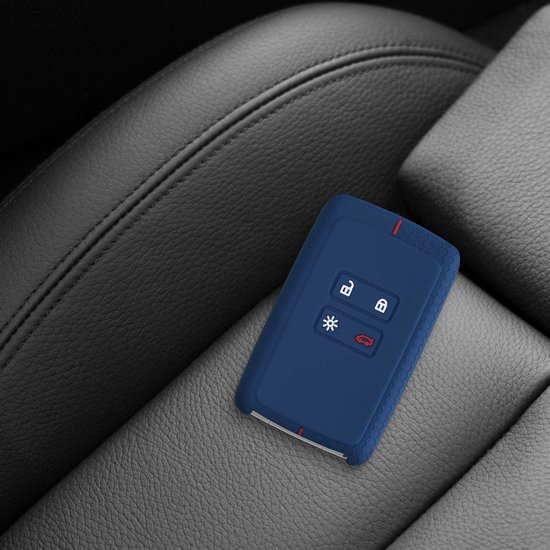kwmobile autosleutelhoes compatibel met Renault 4-knops Smartkey autosleutel (alleen Keyless Go) - Siliconenhoes in zwart - Sleutelcover
