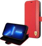 iPhone 13 Mini Bookcase hoesje - Ferrari - Effen Rood - Kunstleer