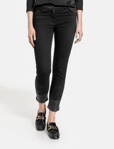 GERRY WEBER Dames Jeans met glanzende finish aan de zoom