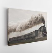 Vintage zwarte stoomtrein - Modern Art Canvas - Horizontaal - 354583604 - 50*40 Horizontal