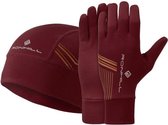Ronhill Beanie and Glove Set Cabernet/Dune