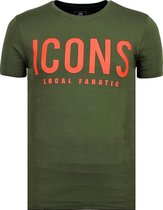 ICONS - Grappige T shirt Heren - 6361G - Groen