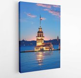 Onlinecanvas - Schilderij - Turkije Stanbul Bosporus Meisje Toren Art Canvas-verticaal Vertical - Multicolor - 50 X 40 Cm