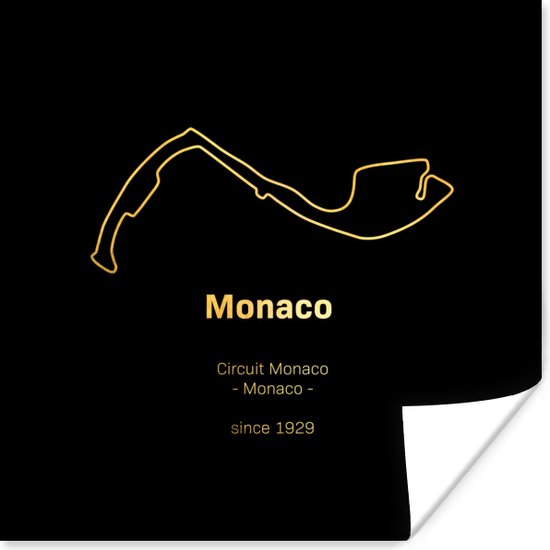 Poster F1 - Circuit - Monaco - 30x30 cm - Cadeau voor man